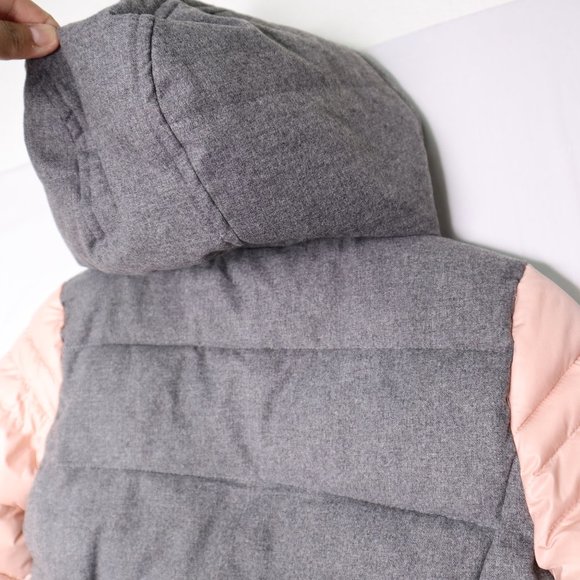 Michael Kors kids puffer hooded jacket girls size 6 pink/gray pre-owned - Picture 8 of 10